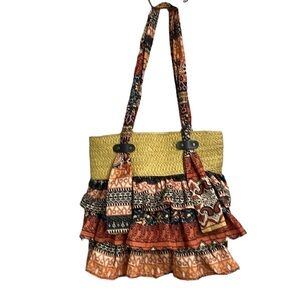 Cappelli Boho Tiered Straw Bag